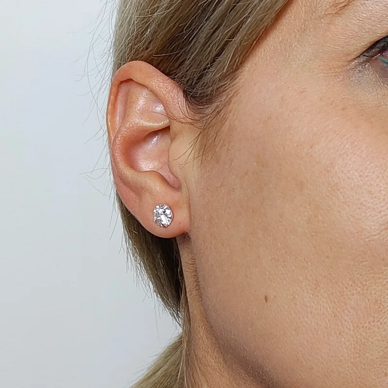Pendientes plata con circonita