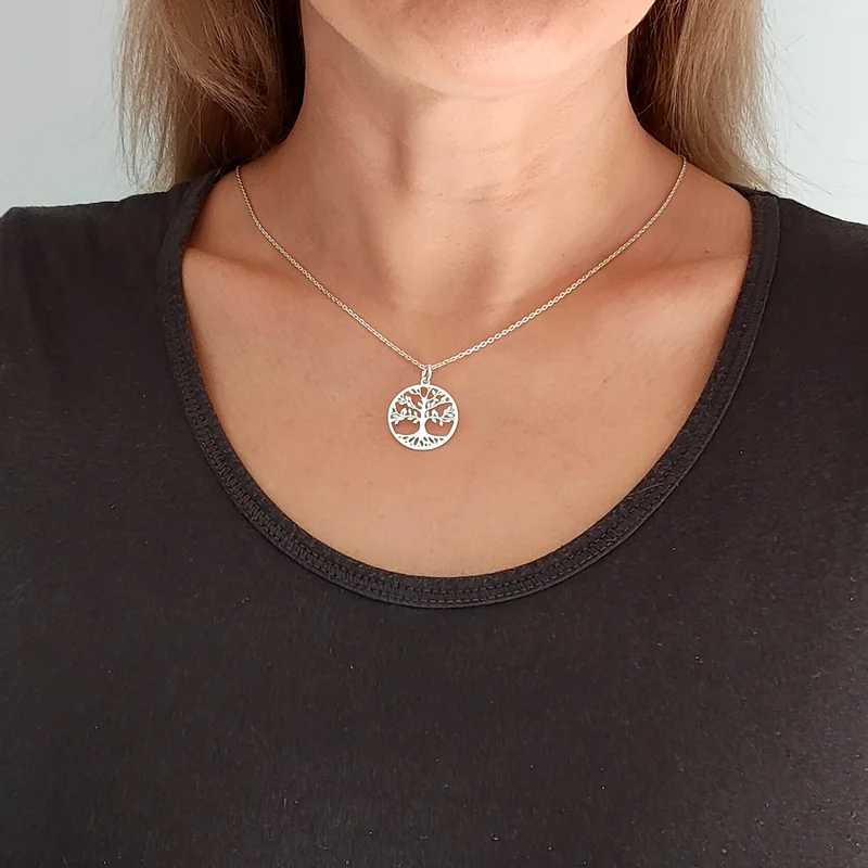 Collar árbol de la vida en plata de ley