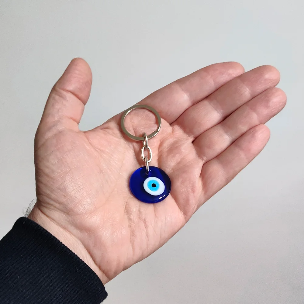 Llavero de Ojo Turco hecho de cristal