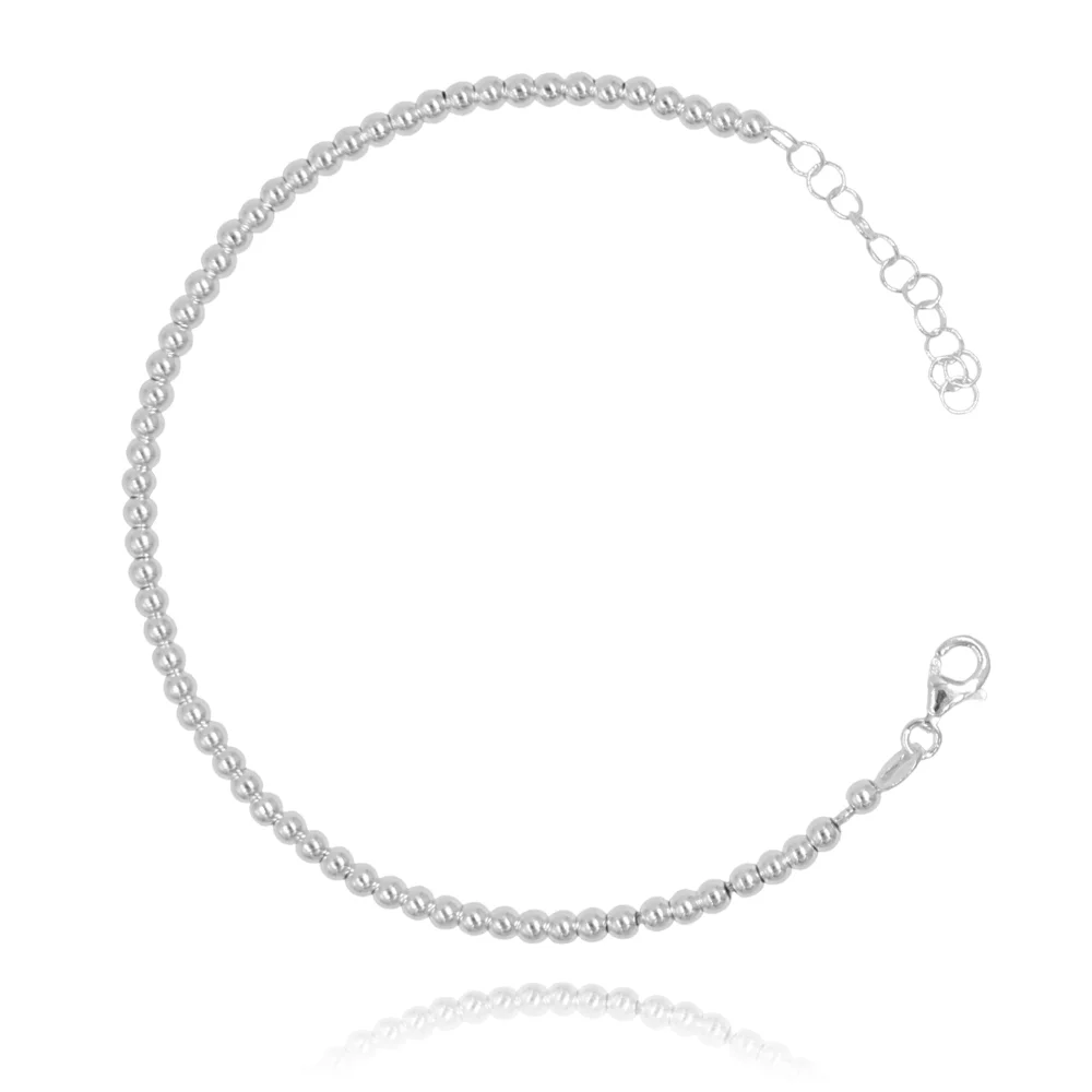 Pulsera de bolas de plata