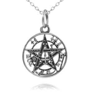 Collar de tetragramaton en plata de ley 925