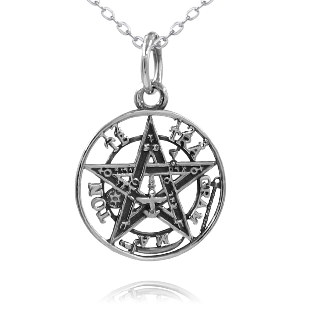 Collar de tetragramaton en plata de ley 925